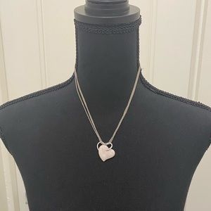 Sterling silver and rose quartz necklace